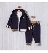KAPŞONLU AT BASKILI BEBE 3'LÜ ERKEK TAKIM