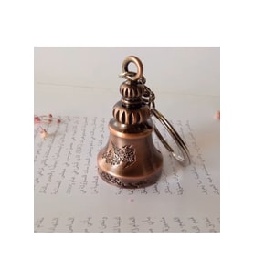 Kahverengi Çin Feng Shui Çan Anahtarlık Zenginlik ve Güvenli Çalınabilen Ses Çıkaran (Çok Renkli)