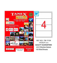 TANEX 2104 LASER ETİKET 192x59mm 4x100 400 ADET