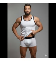 Mulvxbrf Brf02 Erkek Beyaz Tank Top Boxer Takım (Mulvix)