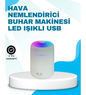 LED Işıklı Sessiz Masaüstü Nemlendirici – 3 Buhar Modu