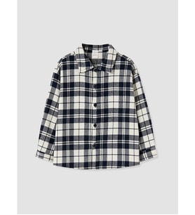 LCW baby Lacivert Ekose Gabardin Erkek Bebek Gömlek