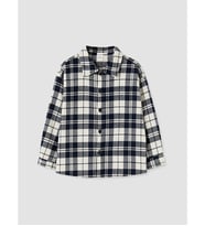 LCW baby Lacivert Ekose Gabardin Erkek Bebek Gömlek