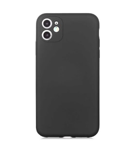 iPhone 11 Kılıf Zore Mara Pürüzsüz Yumuşak Mat Silikon Kılıf (Siyah)