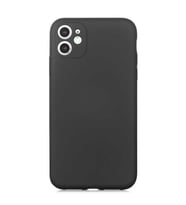 iPhone 11 Kılıf Zore Mara Pürüzsüz Yumuşak Mat Silikon Kılıf (Siyah)