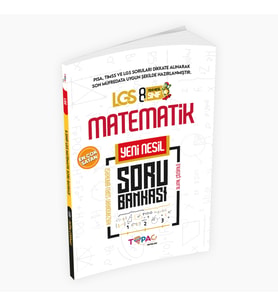 2024 8.Sınıf YENİ SİSTEM LGS Topaç Yayınları Matematik Dijital Çözümlü Soru Bank