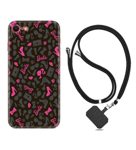 Apple iPhone 5 6 7 8 Plus Se XR Kılıf Boyun Askılı Silikon Barbie and Shoes 1413