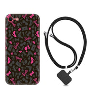 Apple iPhone 5 6 7 8 Plus Se XR Kılıf Boyun Askılı Silikon Barbie and Shoes 1413