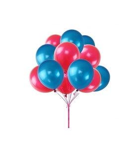Kırmızı Mavi 30 Adet Doğum Günü Balon Seti