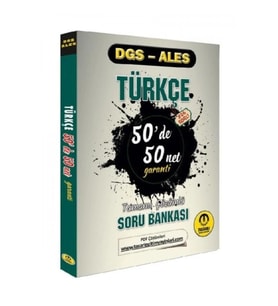 Tasarı DGS ALES Türkçe 50 de 50 Net Garanti Soru Bankası