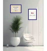 Lacivert Sertifika&Diploma Çerçevesi