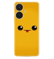 Realme C55 Kılıf Resimli Desenli Silikon Platinium Series Yellow Sweet 1817