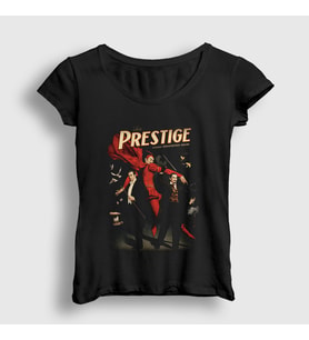 Presmono Kadın Siyah Nolan Film Prestige Prestij T-Shirt 486343tt