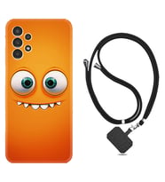 Samsung Galaxy M14 Kılıf Silikon Boyun Askılı İpli Desenli Silikon Dişlek 1615