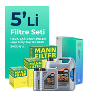 MANN Peugeot Expert 1.5 Dizel Filtre Bakım Seti Liqui Moly Motor Yağlı (2017-2025) 5 Li