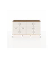 Arges Konsol 5 Raflı 3 Çekmeceli 8 Kapaklı 176x30x99 Çam-Aytaşı