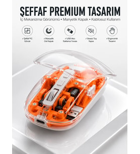Fare Mouse Çift Modlu Kablosuz Bağlantılı 2.4ghz Destekli Yeni Nesil