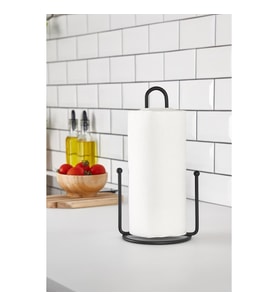 Metal Kağıt Havluluk & Dik Havlu Peçetelik Siyah 28 Cm