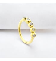 Glorria Altın 5 Taş Halka Helix Piercing