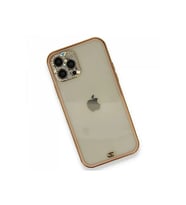 Newface iPhone 12 Pro Kılıf Liva Taşlı Silikon - Pembe