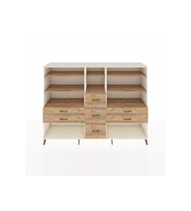 Hyperion Dolap 8 Raflı 7 Çekmeceli  220x44x163 Aytaşı-Çam