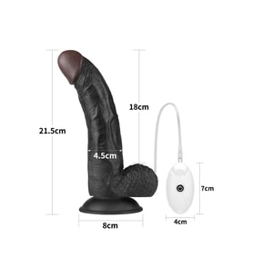 Lovetoy Belden Bağlamalı 21,5cm Vibrating Easy Strapon Set 8.5'' Black Strap On Dildo