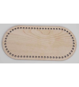 Angel Çanta Aksesuar Ahşap 30X12 Cm Oval Çanta Tabanı (Açık Renk)