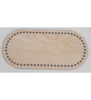 Angel Çanta Aksesuar Ahşap 30X12 Cm Oval Çanta Tabanı (Açık Renk)