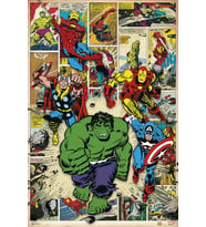 COMIC HERE COME THE HEROES MAXI POSTER
