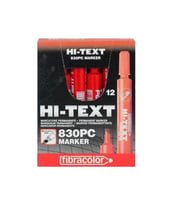 Hı-text 830-pc Kesik Uçlu Markör Permanent Kalem 12'li Kırmızı