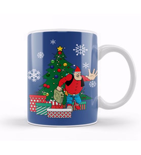 Desperate Dan Around The Christmas Tree Kupa Bardak Porselen