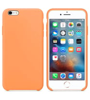 Apple iPhone 6 Plus Altı Açık Liquit Lansman Silikon Kehribar Turuncusu