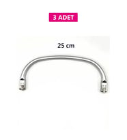 Gizli Metal Mango Çanta Bursu - 3 Adet - 25 cm - Metal Çanta Aparatı Çanta Aksesuarı
