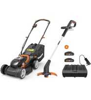 Worx Wg927E 40Volt 2.0Ah. Li-Ion 34Cm Profesyonel Şarjlı Çim Biçme + Wg157E.9 20Volt 25Cm Misinalı Ç