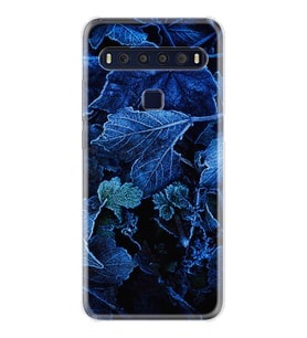 TCL 10L 10 Plus 10SE 20E 20SE 30SE L7 Kılıf Desemli Silikon Blue Foid 1628