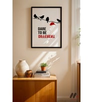 Dare To Be Different Kuşlar, Siyah Çerçeveli Duvar Tablosu - Motivasyon Hediyesi