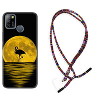 INFINIX Smart 4 5 6 Zero 8 S5 Pro Kılıf Boyun Asklı Rasta Silikon Ay ve Flamingo 1775