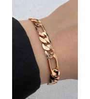 Kararmaz Renk Atmaz Xuping Rose Gold Figaro Zincir Kadın Çelik Bileklik