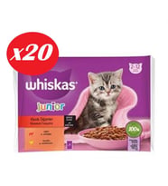 Whiskas Junior Yavru Kedi Sığırlı Tavuklu 4X85 Gr Set 20'li