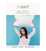 3 Adet 900 gr Boncuk Silikon Elyaf Dolgulu Yastık 50x70 cm Antialerjik Yıka