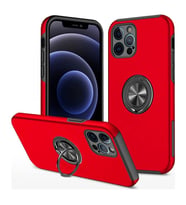 Apple İphone 12 Pro Kılıf Elit Yüzüklü Kapak - Kırmızı