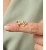 Minik Sarmaşık 14 Ayar Altın Küpe (Gold)