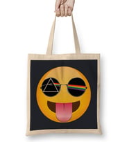 Dark Side Of The Sticking Out Tongue Emoji Bez Çanta Uzun Saplı