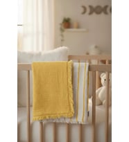 7 Kat Müslin Dolgulu Bebek Battaniyesi 100x120 Puset-Yatak -Kundak-Puflin