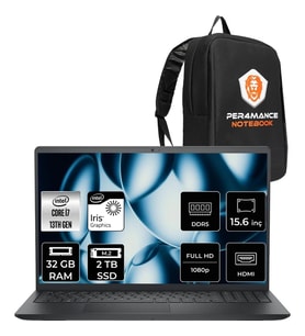 Dell Pro 15 Essential i7 1355U Notebook 32GB RAM 2TB SSD 15.6" FHD 120Hz FreeDOS + Per4 Çanta PV15250007P319