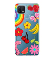 PrintiFy Oppo A15  ile Uyumlu 1mm Slim Fit Water Color 5 Baskılı Şeffaf  Kılıf
