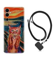 Tecno Pova 4 Kılıf Silikon Boyun Askılı İpli Desenli Silikon Tablo Cat 1788