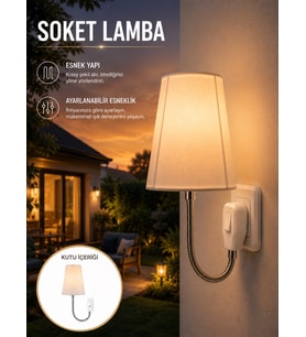 Ayarlanabilir Soket Lamba Gece Okuma Işığı