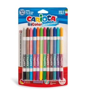 Carioca Çift Renkli Süper Yıkanabilir Keçeli Kalemi 24 Renk 42265