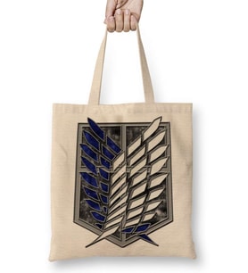 Attack on Titan The Survey Corps Logo Bez Çanta Uzun Saplı